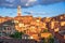 Siena, Tuscany, Italy - Torre del Mangia, sunset light