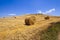 Sienese countryside: golden fields, picturesque farmhouse, and rural beauty
