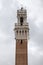 Sienna, Torre del Mangia (Palazzo Pubblico) at the Piazza del Campo, Tuscany, Italy