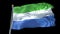 Sierra Leone animated flag pack in 3D and green screen