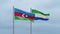 Sierra Leone and Azerbaijan flag