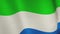 Sierra Leone background flag waving in the wind - seamless video animation