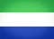 Sierra Leone flag, green white and blue bands, Illustration image