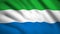 Sierra Leone flag Motion video waving in wind. Flag Closeup 1080p HD  footage