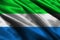 Sierra Leone flag ,Sierra Leone national flag 3D illustration symbol