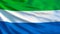 Sierra Leone flag. Waving flag of Sierra Leone 3d illustration