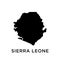 Sierra Leone map icon vector trendy