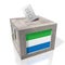 Sierra Leone - wooden ballot box - voting concept