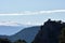 Sierra Nevada with snow view from the natural park of the Sierra de HuÃ©tor in Granada