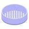 Sieve colander icon, isometric style