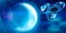 Sifi Fantasy Space Flight - Future Night Flight To Venus