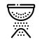 Sifting Flour Preparation Icon Thin Line Vector