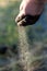 Sifting sands falling from a childs hand