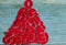 Sigh symbol Christmas tree from many random numbers