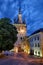 Sighisoara Clock Tower At Twilight, Romania