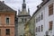 Sighisoara, romania, europe, the tower of the `clock view of the market square