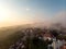 Sighnaghi foggy sunrise