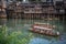 Sighseeing boats with tourists in Fenghuang