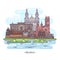 Sight of famous Belarus landmarks, turism theme