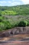 Sight of the island of Mauritius, Shamarel - natural landscape formation from various sand shades