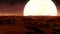 Sight from Mars with sandy scenery
