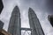 Sight of the towers Petronas in kuala Lumpur