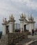 Sighteesing in Slovakia - one of the gates of Bratislava castle with ornamental statues