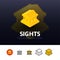 Sights icon in different style