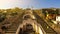 Sightseeing in Armenia, view of art fountain of famous Yerevan Cascade stairway