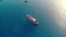 Sightseeing boat with tourists sailing on the sea