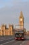 Sightseeing bus passing House of Parliament London