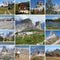 Sightseeing collage of Dolomiti mountains in Italy