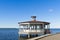 Sightseeing of Haapsalu. The Baltic sea promenade in the centre of Haapsalu, a beautiful summer view, Estonia.