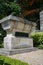 Sightseeing of Paris. Walking around old Paris. Tomb of famous people in Pere Lachaise Cemetery.