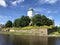 Sightseeing of Russia. Vyborg castle - medieval castle in Vyborg town, a popular architectural landmark, Vyborg, Russia