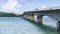 Sightseeing View of The Kouri Bridge with blue sky