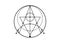 Sigil of Protection. Magical Amulets. Can be used as tattoo, logos and prints. Wiccan occult symbol, sacred geometry, isolated