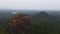 Sigiriya lion rock fortress and Pidurangala rock, Sri Lanka view from above.