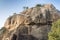 Sigiriya, Sri Lanka: 03/17/2019: Rock fortress, Lion rock showing tourist walk way to the summit of the rock.