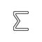 Sigma letter outline icon