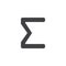 Sigma letter vector icon