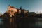 Sigmaringen Castle by starry night in the moonlight