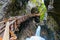 Sigmund Thun Gorge. Cascade valley of wild Kapruner Ache near Kaprun, Austria