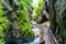 Sigmund Thun Gorge. Cascade valley of wild Kapruner Ache near Kaprun, Austria