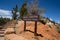 Sign for the Agua Canyon connecting trail at Bryce Canyon National Park Utah