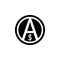 a sign of anarchy and the dollar icon. Element of communism illustration. Premium quality graphic design icon. Signs and symbols c