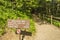 A sign on the Appalachian Trail in the Great Smoky Mountains