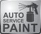 Sign auto service, car fix AUTO paint service.
