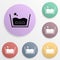 A sign of an average soapy wash badge color set icon. Simple glyph, flat vector of wash icons for ui and ux, website or mobile