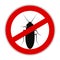 Sign ban anti cockroach - vector